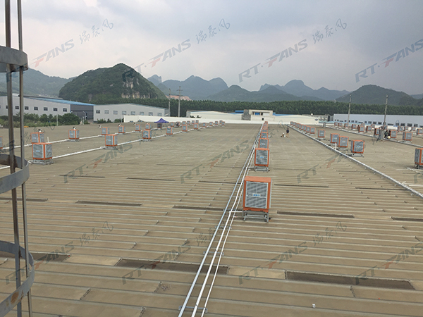機(jī)械制造車間降溫方案,機(jī)械車間降溫解決方案,瑞泰風(fēng),柳工